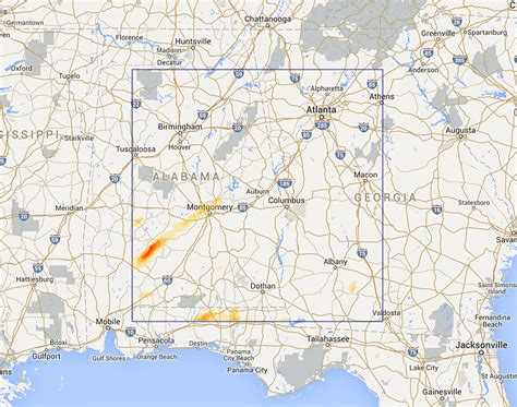 Interactive Hail Maps - Auburn AL Region