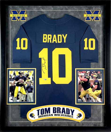 Tom Brady Autographed Michigan Wolverines Jersey Framed