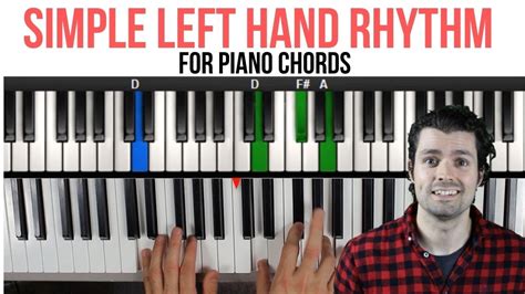 How to Add Simple Left Hand Rhythm for Piano Chords - YouTube