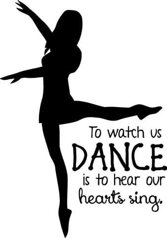 Dancing Wall Quote - Ballerina Dance Bedroom Sticker / Decal 20"x13" [Dance1] - Walmart.com