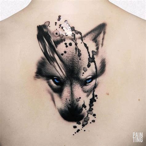 Clairelou | By #SyzmonGdowicz #painting #wolf #abstract #watercolor | Tattoodo | Wolf face ...