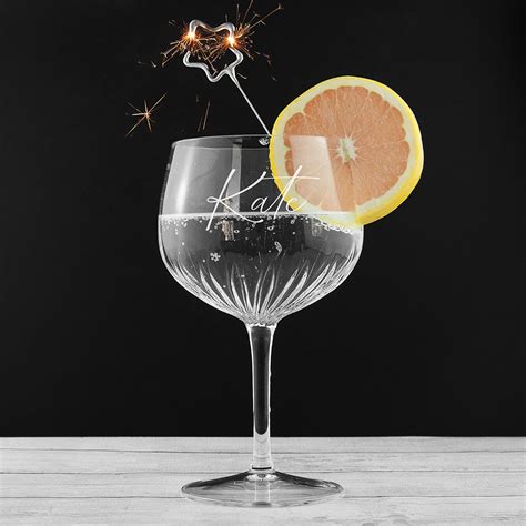 Personalised Crystal Gin Goblet - Gift Factory