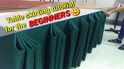 Table skirting tutorial for the beginners. Basic Pleats #2 - YouTube