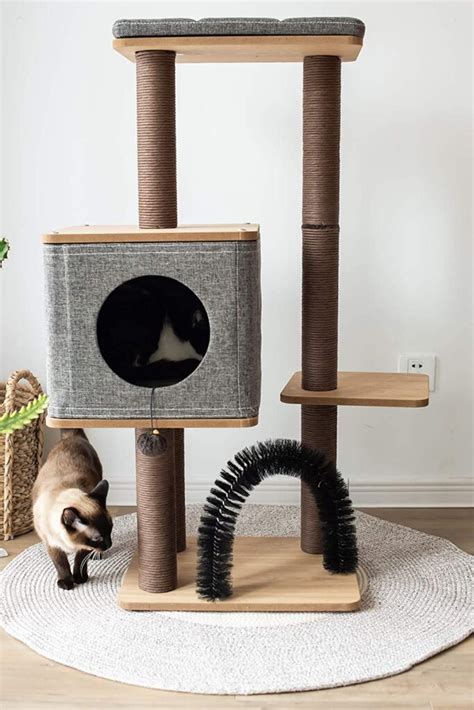 20+ Stylish Mid-Century Modern Cat Tree Options - Whiskers Magoo