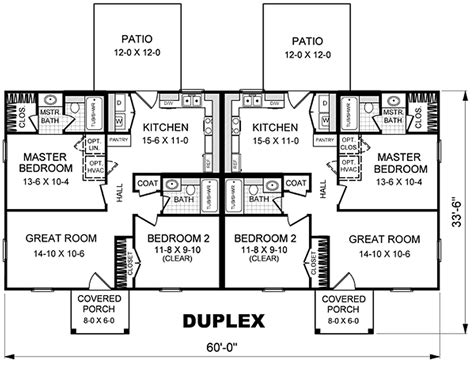 small 2 story duplex house plans - Google Search | Duplex plans, Duplex ...