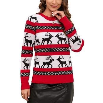 Women's Ugly Christmas Sweaters Knit Pullover Christmas Holiday ...