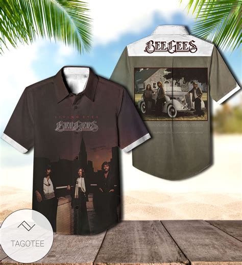 Bee Gees Living Eyes Album Cover Hawaiian Shirt - Cryptizen - is an online retailer of POD ...