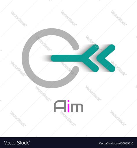 Aim logo design element Royalty Free Vector Image