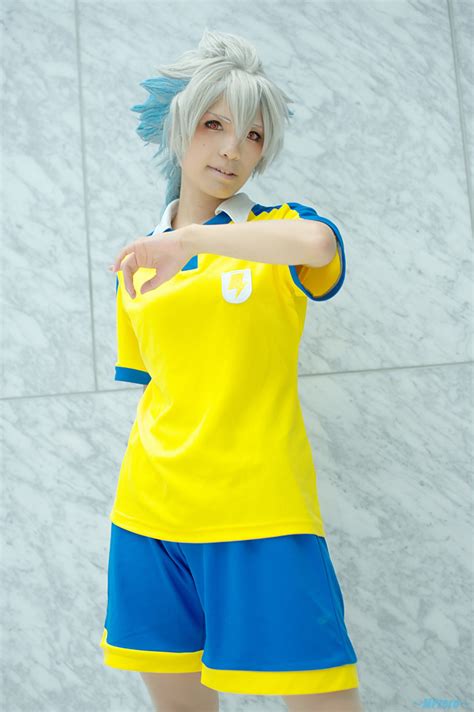 ahoge cosplay crossplay inazuma eleven go multi-colored hair shirt ...