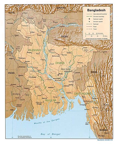 Map of Bangladesh, Geography