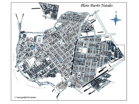 Puerto natales map in AutoCAD | Download CAD free (633.56 KB) | Bibliocad