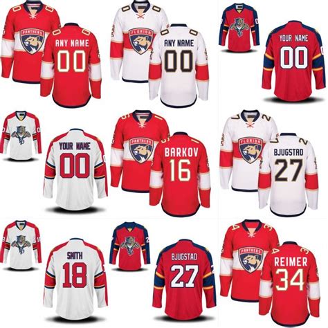 Mens Florida Panthers Custom Jerseys 16 Aleksander Barkov 27 Nick ...