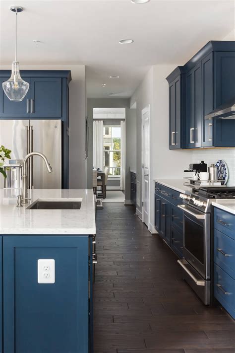 Blue Kitchen Cabinets With White Countertops Design Ideas