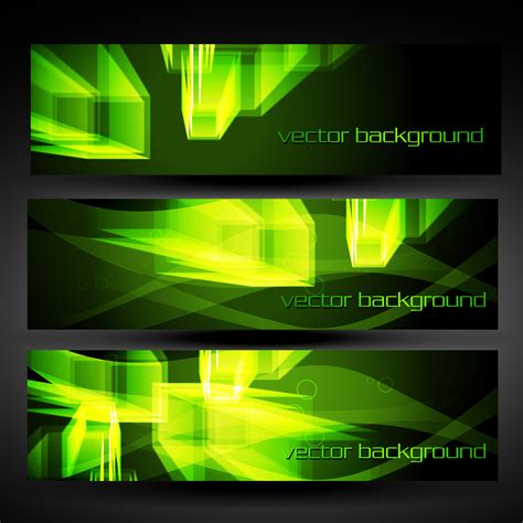 vector green abstract banner set 4 219608 Vector Art at Vecteezy