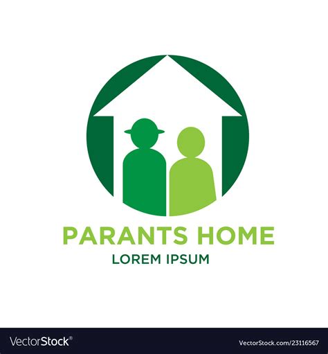 Parents home logo designs Royalty Free Vector Image