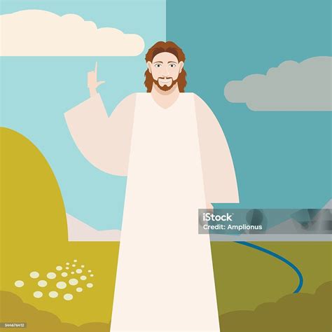 Jesus Christ Banner Stock Illustration - Download Image Now - Adult ...