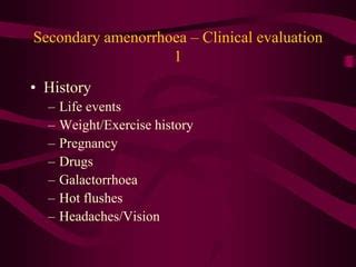 Amenorrhoea | PPT