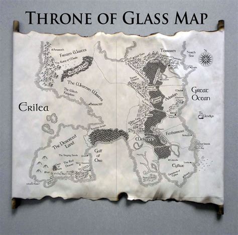 Map of Erilea, Map of the World of Throne of Glass, Sarah J. Maas ...