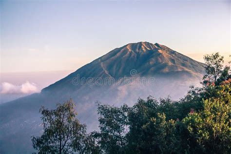 View Over Merbabu Volcano from Merapi Mountain Stock Photo - Image of merbabu, java: 102077900