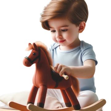 3d Cute Baby Child Playing With Toy Horse Journey Rocky And Little, 3d Cute Baby Child Playing ...