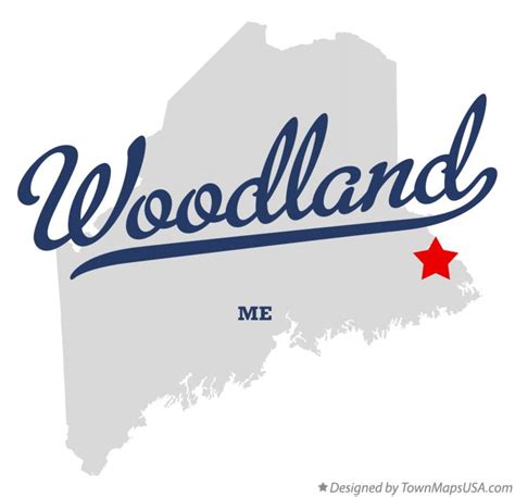 Map of Woodland, Washington County, ME, Maine