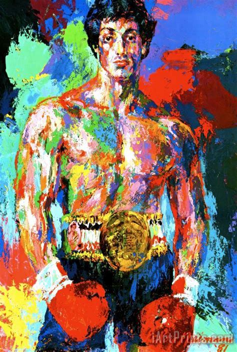 Leroy Neiman Rocky painting - Rocky print for sale