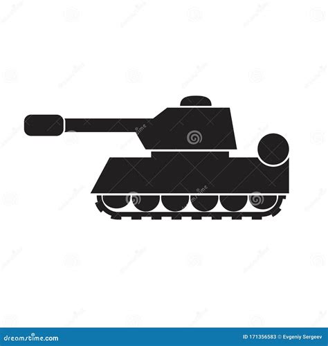 Tank Silhouette, Cartoon, Outline. Military Equipment Set Icon. | CartoonDealer.com #89900837