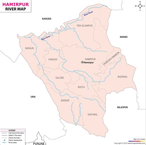 Hamirpur River Map Himachal Pradesh