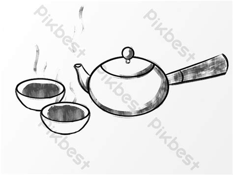 Chinese Ancient Style Ink Teapot PNG Images | PSD Free Download - Pikbest