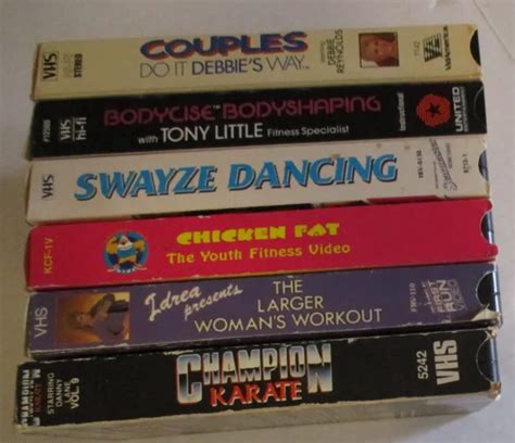 LOT OF VINTAGE Funny Exercise Workout VHS Video Tapes 80s 90s Karate ...