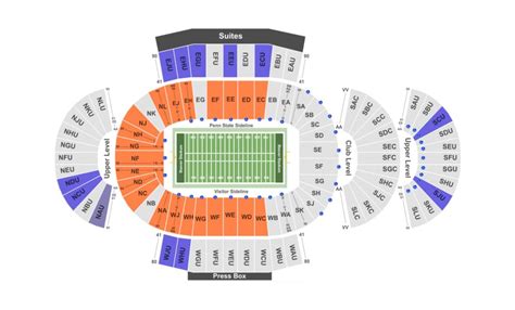 Beaver Stadium Seating Chart - Seating plans of Sport arenas around the ...