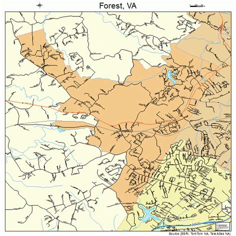 Forest Virginia Street Map 5128688