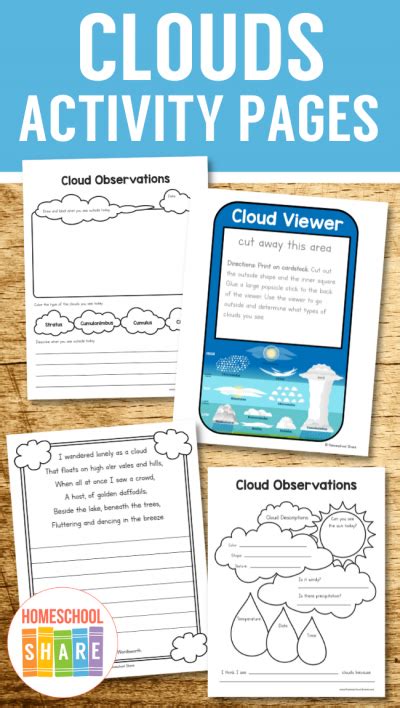 Free Printable Cloud Worksheets - Homeschool Share