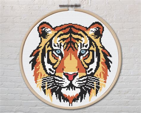 Tiger Cross Stitch Pattern PDF - Etsy