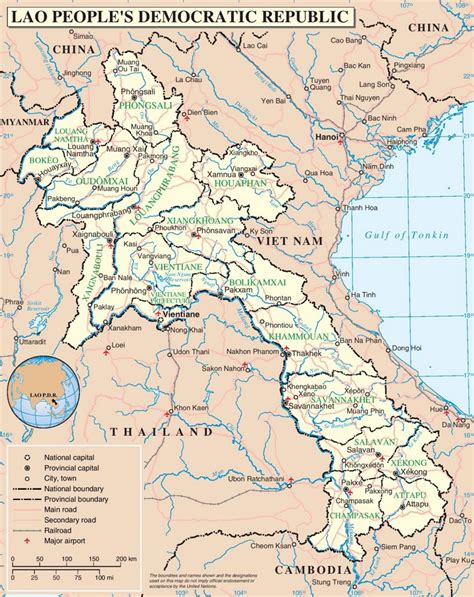 Laos political map - Ontheworldmap.com