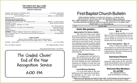 Baptist Church Bulletin Templates - Template 2 : Resume Examples #MoYoQd12ZB