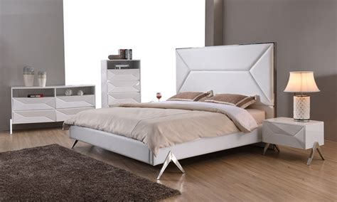 Modern White Lacquer Bedroom Sets / Modrest san marino modern white bedroom set.