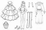 Paper Doll Coloring Pages Free Printable Templates Dolls Princess  sketch template