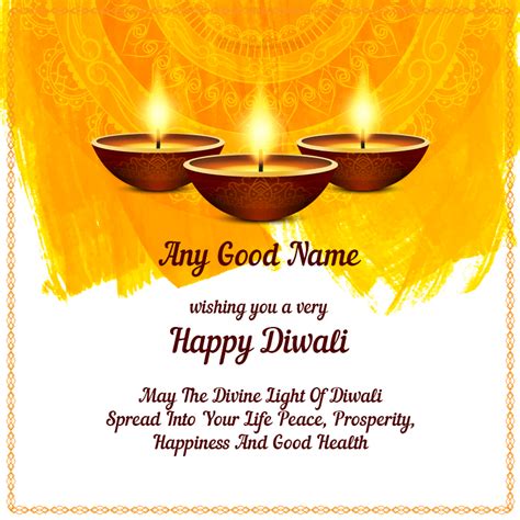 Diwali Wishes with company name Greeting Card