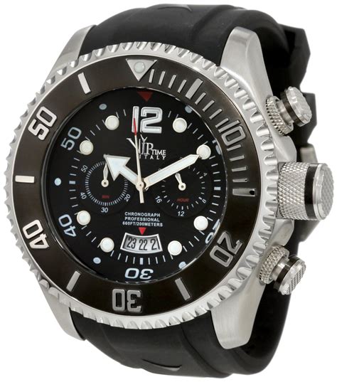 Best Watches: Vip Time Italy Men's VP5028BK Magnum Sporty Chronograph Watch