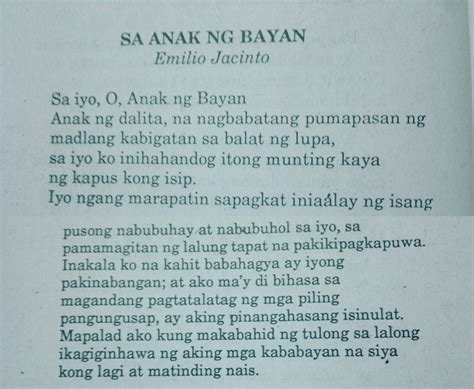 Sa Anak Ng Bayan Ni Emilio Jacinto