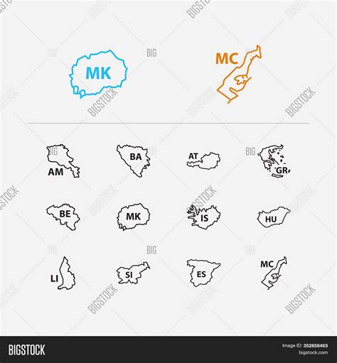 Cartography Icons Set Image & Photo (Free Trial) | Bigstock