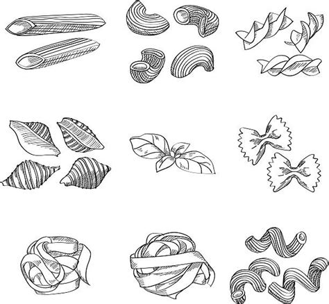 Pasta Black And White Illustrations, Royalty-Free Vector Graphics ...