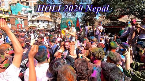 Holi 2020 Kathmandu ,Nepal ( Basantapur and Patan)Festival of Color - YouTube