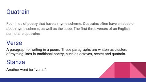 Poetry 10 Terminology By Isabel Cu. - ppt download