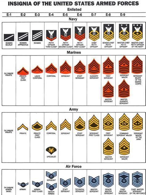 Enlisted Army Ranks : Army Enlisted Rank Insignia Stock Vector - Illustration of ... / Time in ...