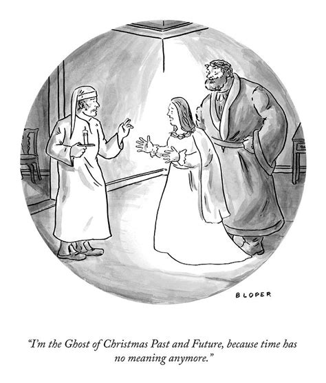 The Ghost Of Christmas Past And Future Drawing by Brendan Loper