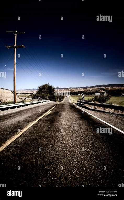 Two Lane Road Stock Photo - Alamy