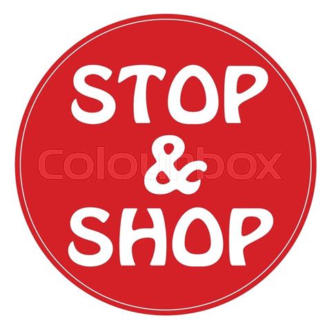 Red stamp with text Stop & Shop,vector ... | Stock vector | Colourbox