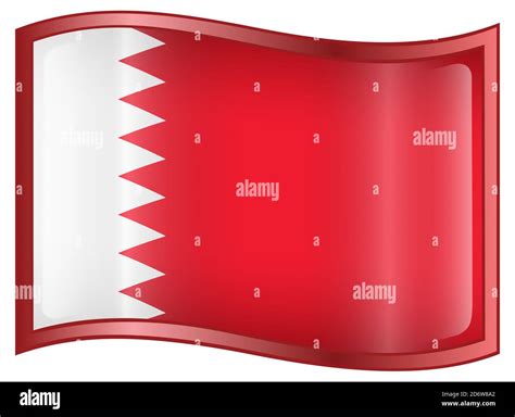 Bahraini Flag icon Stock Photo - Alamy